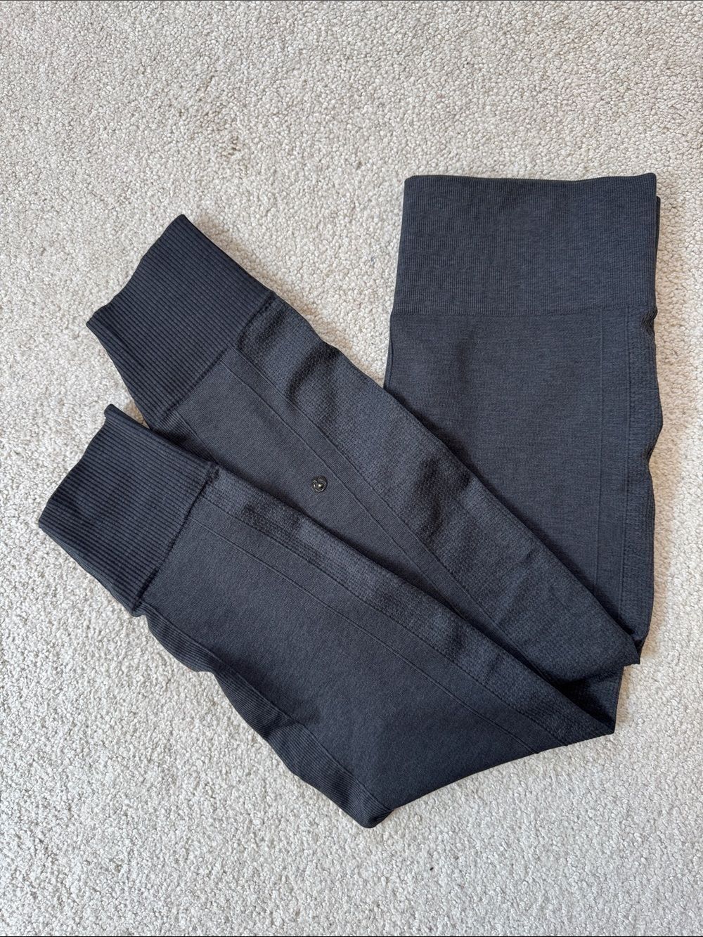 lululemon Ebb to Street Seamless Leggings Charcoal Grey Sz10